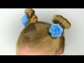 Little horns for little girl. Quick and easy hairstyle for little girl #13