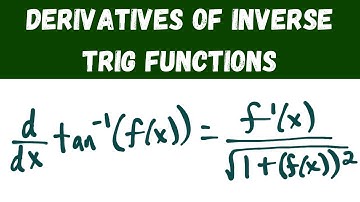 Derivatives of Inverse Trig Functions