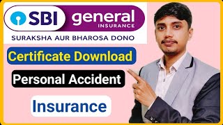 Sbi Personal Accidental Insurance certificate Download| Sbi general insurance certificate Download| screenshot 1