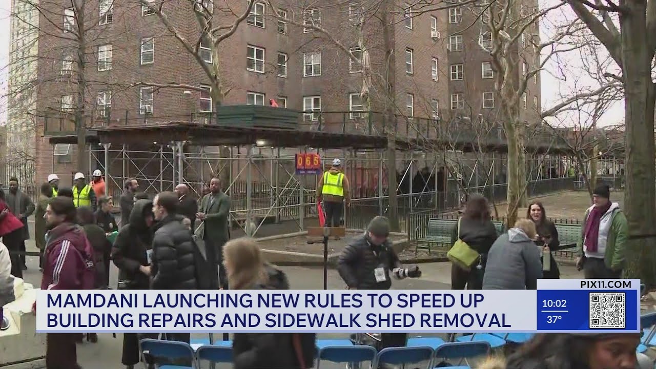NYC Mayor takes on 'urban jungle gym' of sidewalk sheds