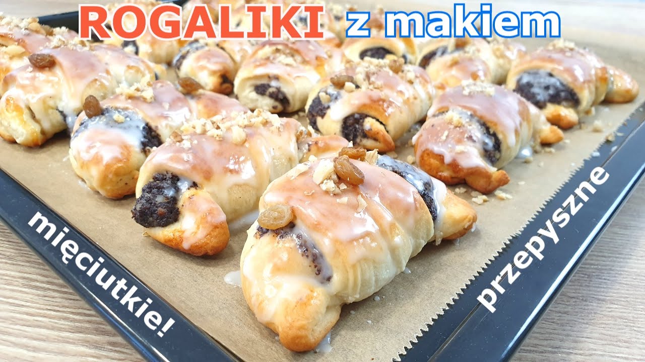 Невероятно вкусные и мягкие рогалики с маковой начинкой 👌пушистые и очень легкие дрожжевые круассаны