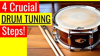 4 Crucial Drum Tuning Steps!😁