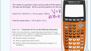 Algebra II: Inverse and Joint Variation (9.1)