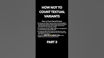 How not to count textual variants (Part 2) #bible #biblehistory #apologetics #textualcriticism