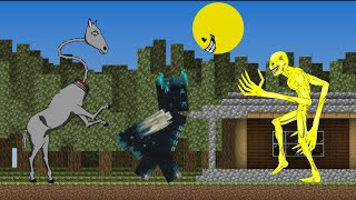 Verity VS Long Neck Horse VS Warden - Minecraft Animation - DC2