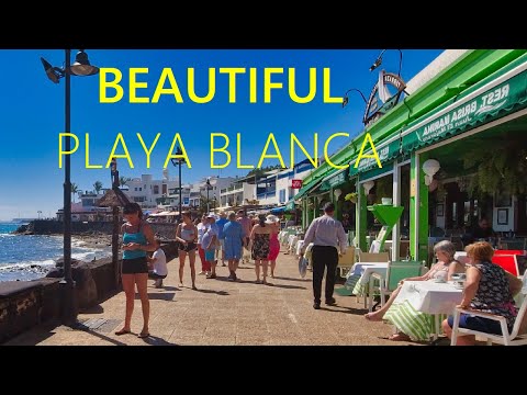 Playa BLANCA LANZAROTE Spain 2023 🇪🇸 🔴 NEW Beautiful Walking Tour in Canary Islands [4K UHD]