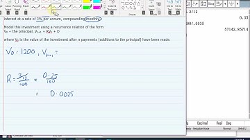 Modelling Annuities Using Recurrence Relations 9G