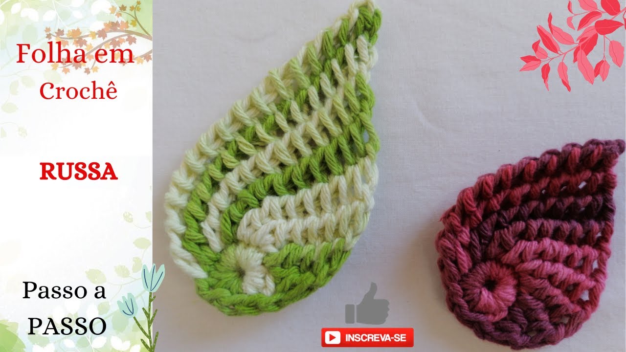 Folha Russa em crochê turca/irlandês