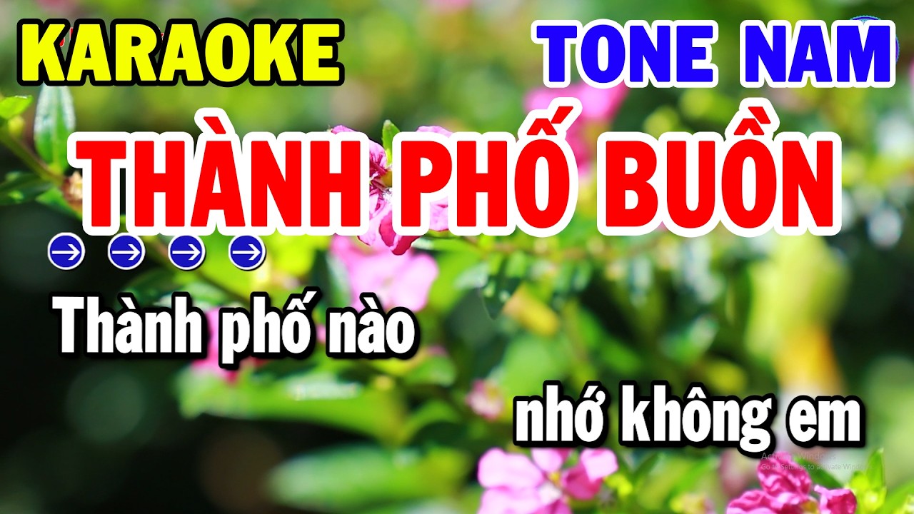 Karaoke Thành Phố Buồn Tone Nam Nhạc Sống Trữ Tình Hay Nhất | Kho Nhạc Karaoke