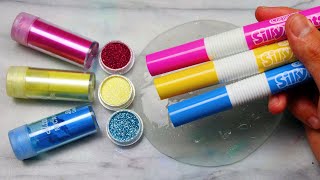 Most Satisfying Slime ASMR Video! Relaxing Crayola Markers & Glitter Slime Mixing Video #46!