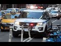 Hit those poles officer nypd midtown north  ford interceptor responding urgently in manhattan