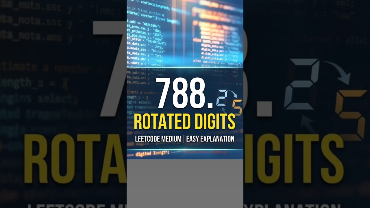 Watch LeetCode 788: Rotated Digits in 10 Seconds! 🚀 #CodingStreak #dart #shorts on YouTube Watch LeetCode 788: Rotated Digits in 10 Seconds! 🚀 #CodingStreak #dart #shorts on YouTube