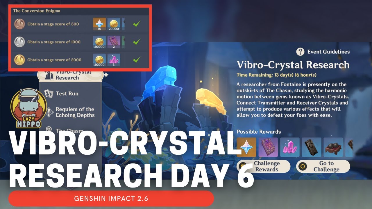 Vibro-Crystal Research Day 6 Event Guide - Genshin Impact 2.6