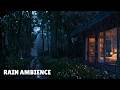Heavy Rain on Glass Window ⛈️ Deep Forest Rain for Sleep & Relaxation