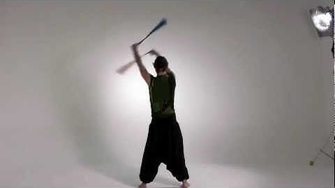 looping antispin same-direction-split-time wall-plane flower from behind