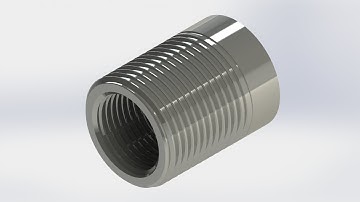 SolidWorks Tutorial -  Full Straight Thread With Washout Thread