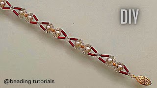 Gorgeous bracelet with bugle beads. How to make beaded jewelry. Beading tutorial
