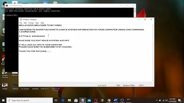 How to check system information of a computer using CMD command prompt.