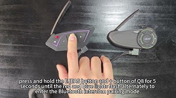 1 Q8 and 1 MS8 Bluetooth intercom pairing tutorial