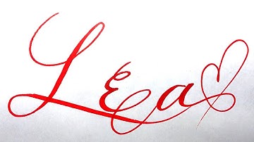 Lea Name Signature Calligraphy Status | How to write with Cut Maker  #calligraphy #cursive