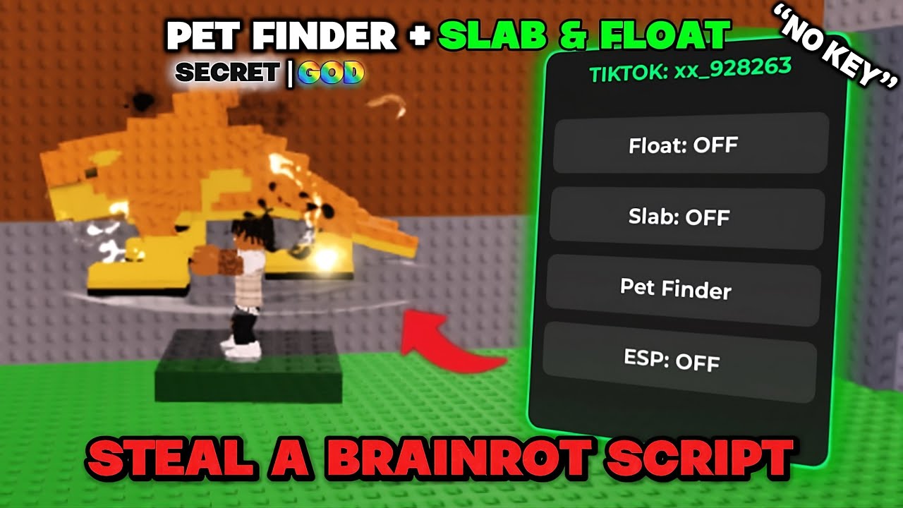 (НОВИНКА⁉️) Украдите скрипт Brainrot 🔥 | «NO KEY 🔑» | Плавающий, Плита, Поиск питомца, Esp +