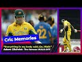 Adam gilchrist  the famous walkoff in cricket world cup 2003 semis shorts