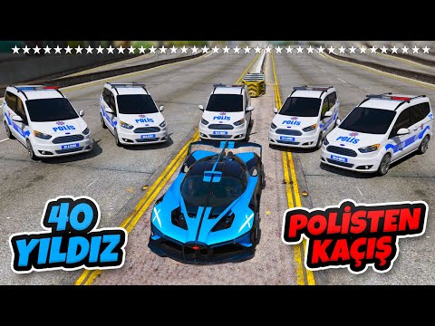 Bugatti Bolide Arabalar ile 40 Yıldızda Polisten Kaçış - GTA 5