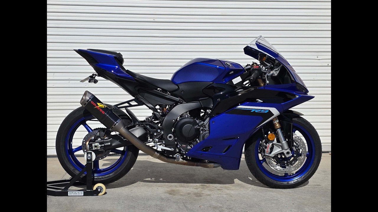 Graves EXY-25R9-FTC R9 Titanium WORKS Exhaust Carbon CF muffler YZF-R9