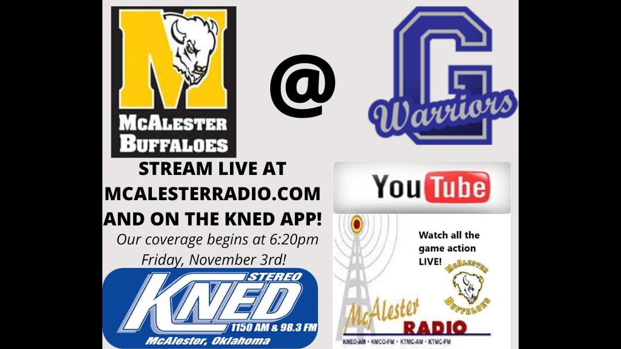 McAlester Buffaloes Glenpool Warriors (FOOTBALL 11/3/2023) YouTube