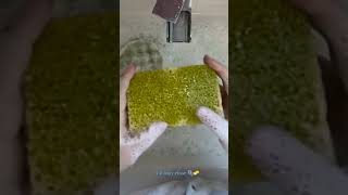A sudsy, foamy rinse 🫧🫧🫧 #asmr #oddlysatisfying #spongerinse #spongeasmr #spongesqueezing #waterasmr