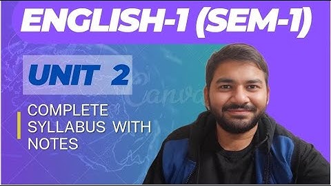 English-1 II Unit-2 II Sem-1 II Full Syllabus II Notes II Adv Varun Dixit #legalenglish #varundixit