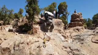 Low Range 1uz Toyota/ Suzuki  Buggy on big climb at Area BFE during Easter Jeep Safari in Moab, Utah