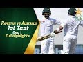 Pakistan vs Australia in UAE 2018 1st Test Day 1 Full Highlights