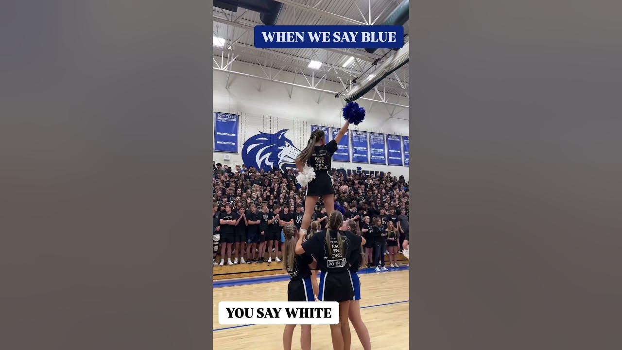 Blue, White #competitivecheer #hoco #cheerleading #cheer #volleyball