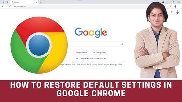 How to restore default settings in google chrome