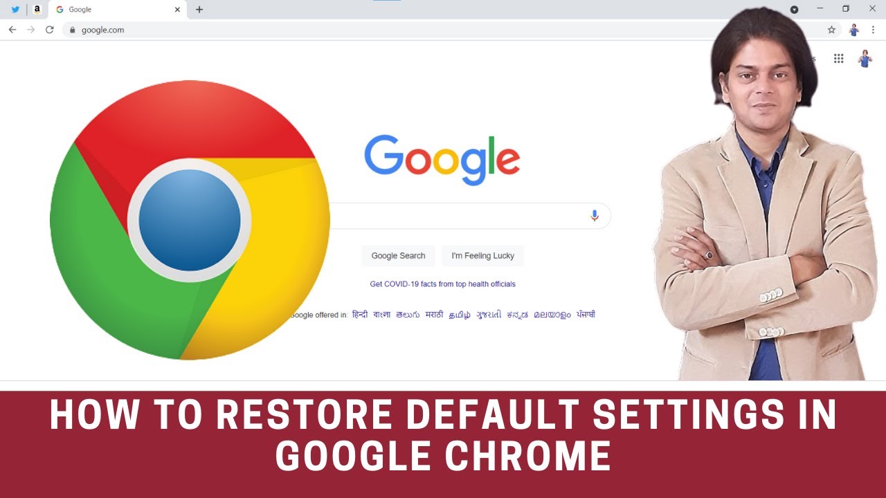 How to restore default settings in google chrome - YouTube