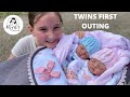 Reborn outing silicone twins first outing to the park