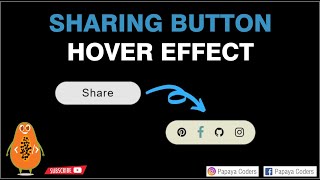 Sharing Button Hover Effect || Font Awesome Icons || HTML5 & CSS3
