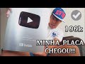 🔵 MINHA PLACA DO YOUTUBE CHEGOU 🙏 #youtubecreator #placa100k #gratidão