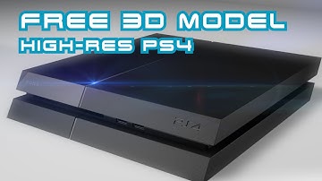 Playstation 4 - Free HighRes 3D Model / PS4 3D Model