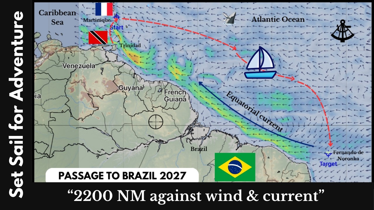 ⁣Passage from Caribbean to Brazil - 2200 NM against wind and ocean current