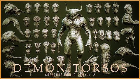 DEMON : Torsos - 43 creature torsos for 3D artists with blendshapes