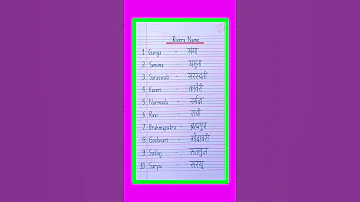 10 Rivers Name In English And Hindi Rivers Name Nadiyon Ke Naam 10 Rivers Name 