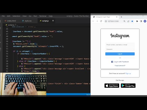 ASMR Programing - Coding Instagram Login Page using HTML, CSS  -  ( No Talking )