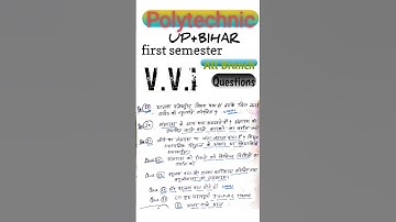 polytechnic first semester VVI Question physics (1) #diploma #polytechnic #shorts #mechanical
