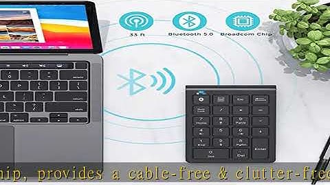 Bluetooth Number Pad, Rechargeable Wireless Numeric Keypad, Acedada 22-Keys Portable Slim Numpad fo