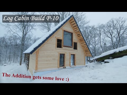 Renovating a 128 year old forgotten log cabin (part10) - Addition siding installation