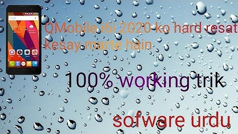 QMobile i6i 2020 hard resat / qmibile ka pin ya pattern lock ko in lock karen