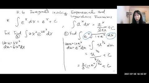 Calculus1: 5.6 Integrals with Exponential and Logarithmic Functions