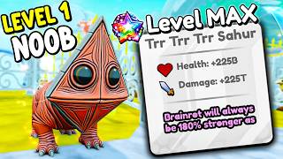 Unlocking MAX Level Trr Trr Sahur Secret In Brainrot Evolution Roblox!